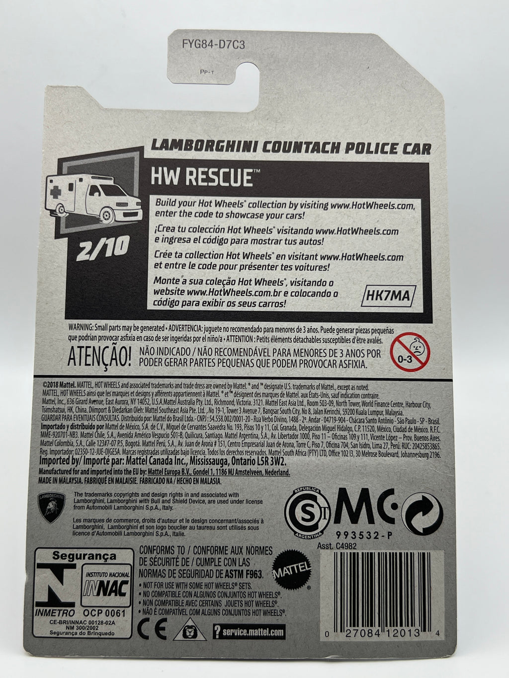 Lamborghini Contact Police Car