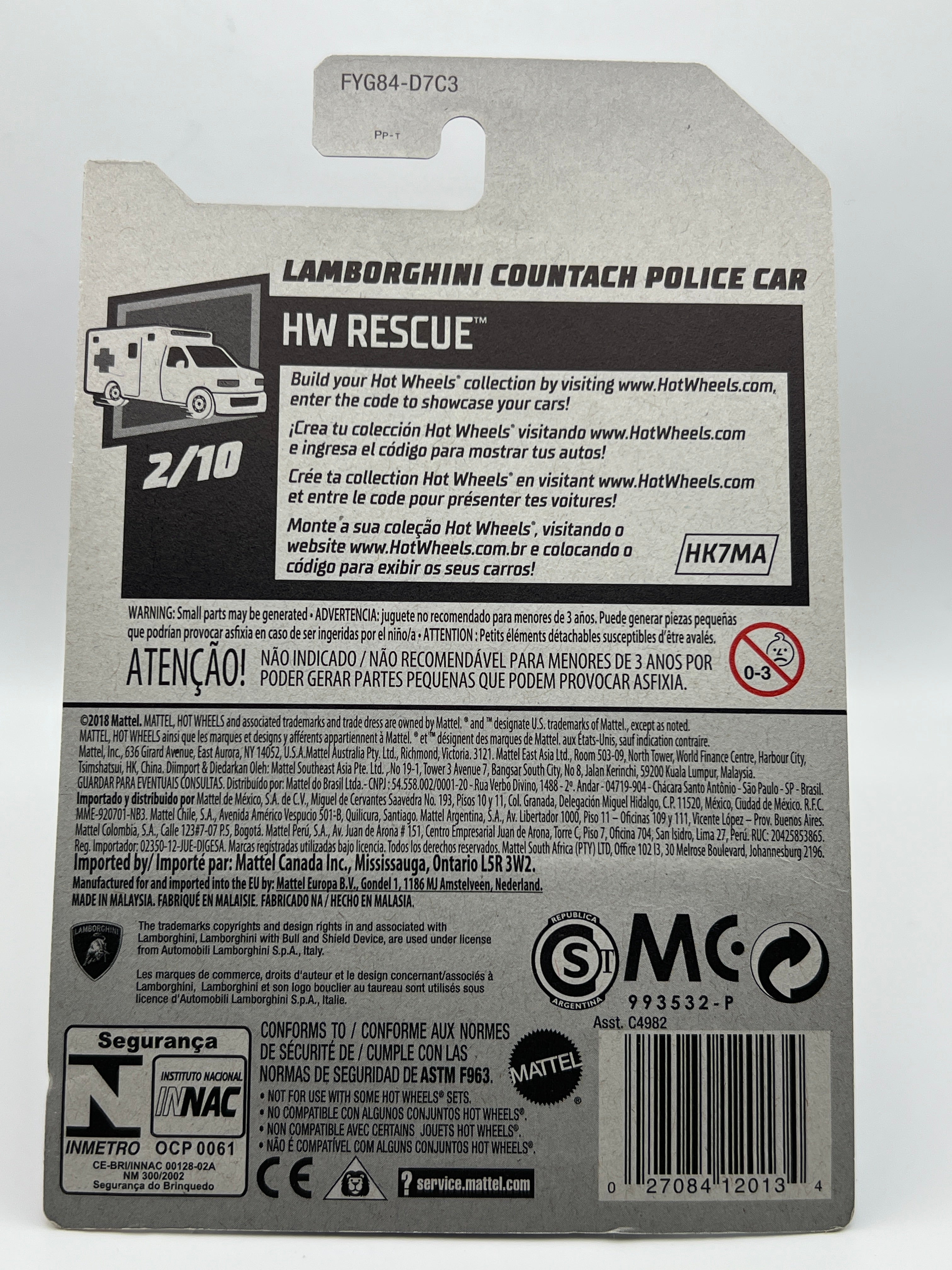 Lamborghini Contact Police Car