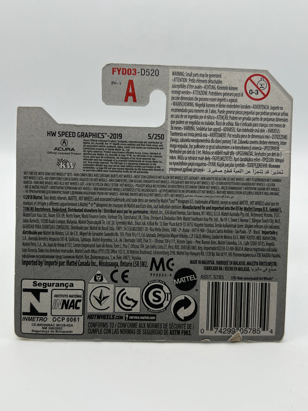 Custom '01 Acura Integra GST - FACTORY ERROR - SHORT CARD -