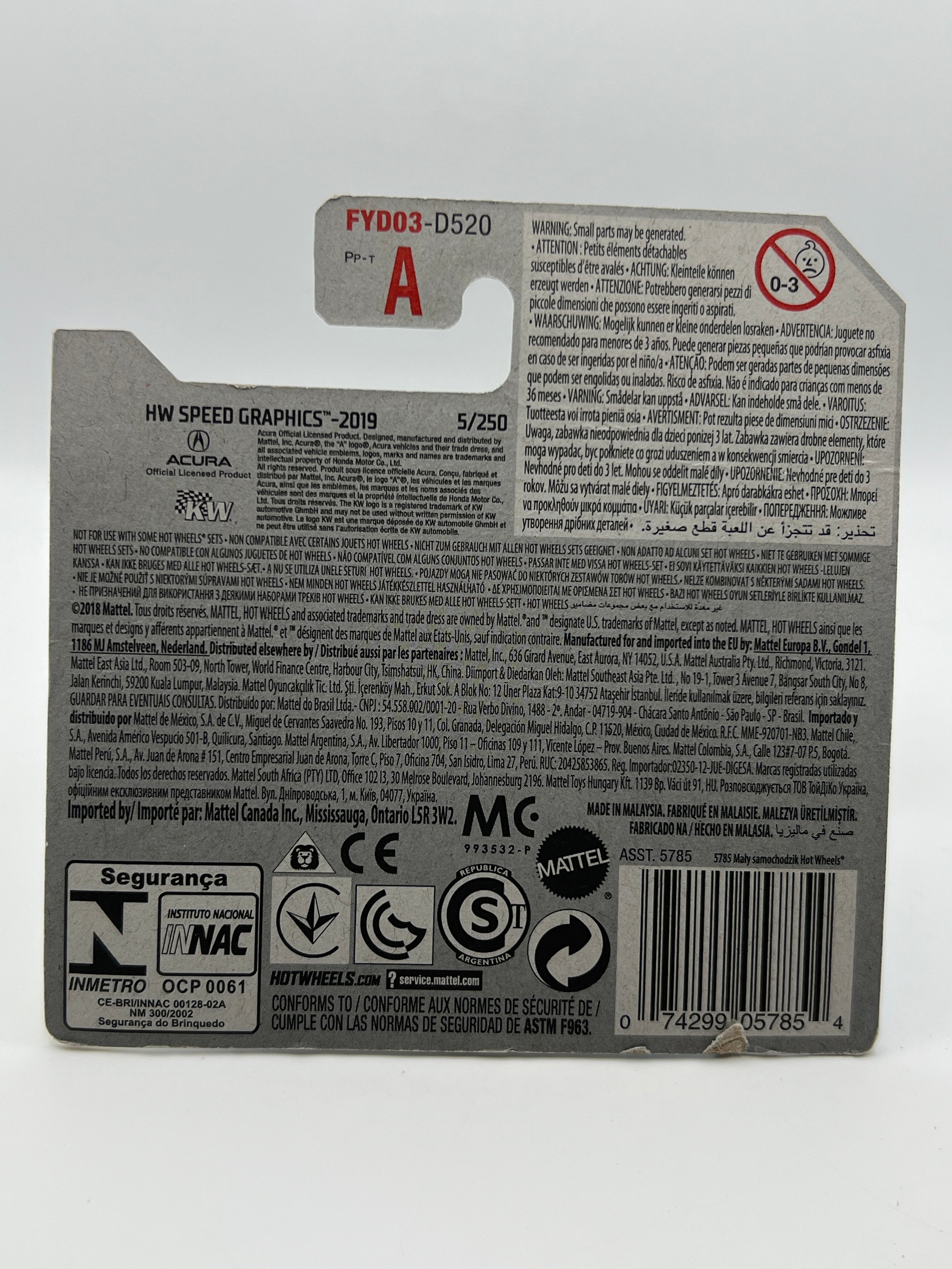 Custom '01 Acura Integra GST - FACTORY ERROR - SHORT CARD -